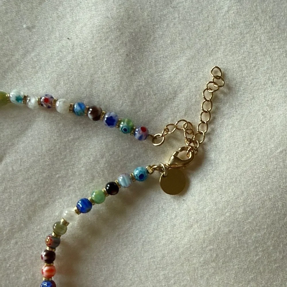 Colorful Beaded Choker Necklace